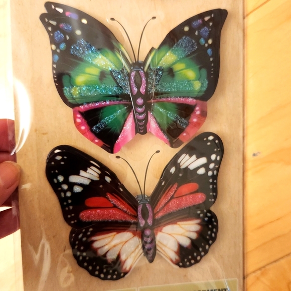 x2 Crafter's Square Stickers Autocollant Butterflies & Flowers Large Bundle lot - Picture 8 of 16